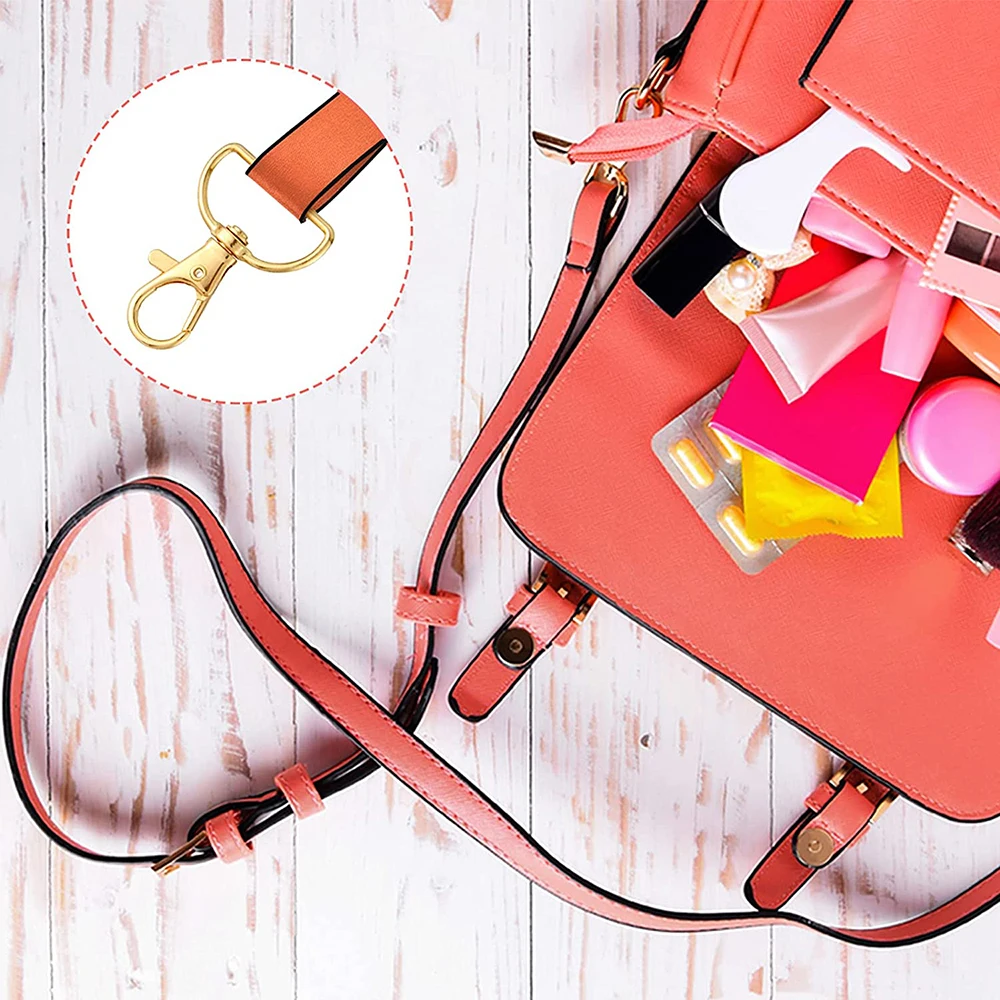 10 Stück drehbare Verschlüsse mit D-Ringen, Lanyard-Karabinerhaken, Schlüsselanhänger-Clip-Haken, Metall-Karabinerverschlüsse für Schlüsselanhänger, Basteln, Nähen – Detail 6