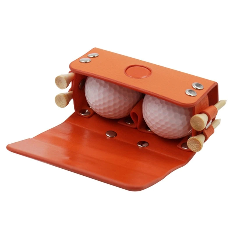 Leather Golf Ball Storage with Holder Portable Golf Waist Holder Bag Anti-scratch Waterproof Golf Carry Bag
