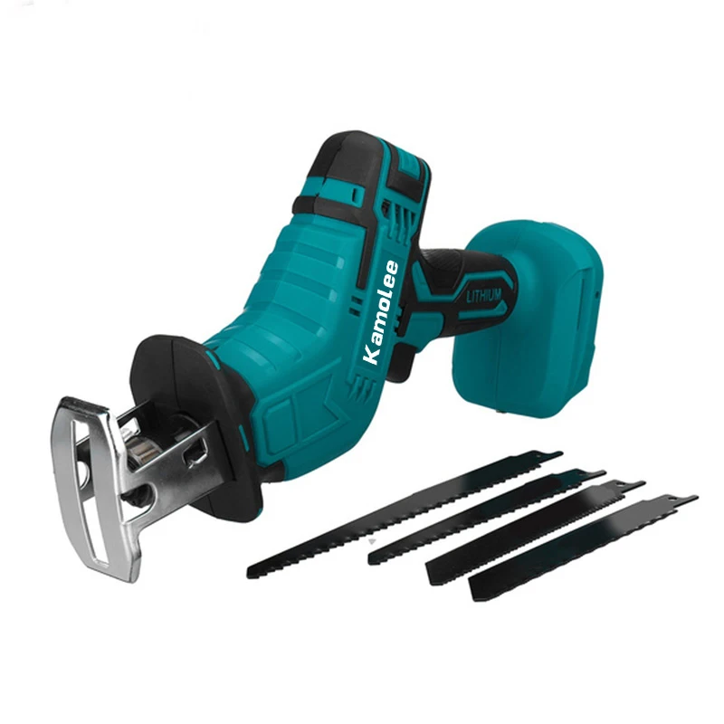 Kamolee 3600W 12000SPM Brushless Cordless Electric Reciprocating Saw Variable Speed Metal Wood Cutter Tool For Makita 18V Batter