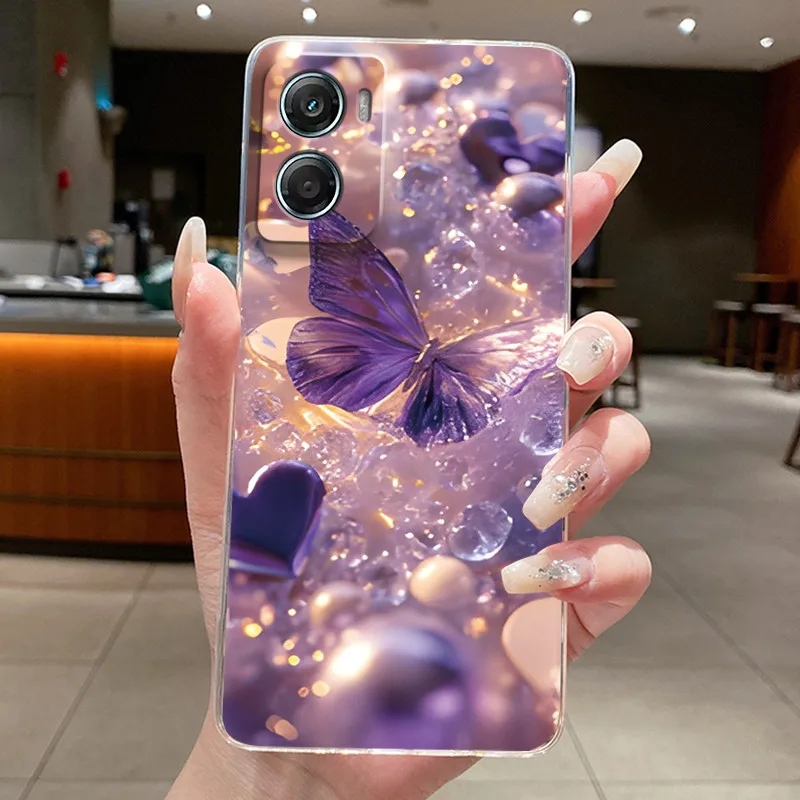 Fashion Butterfly Flower Phone Case - Soft TPU Silicone Back Bumper Etui