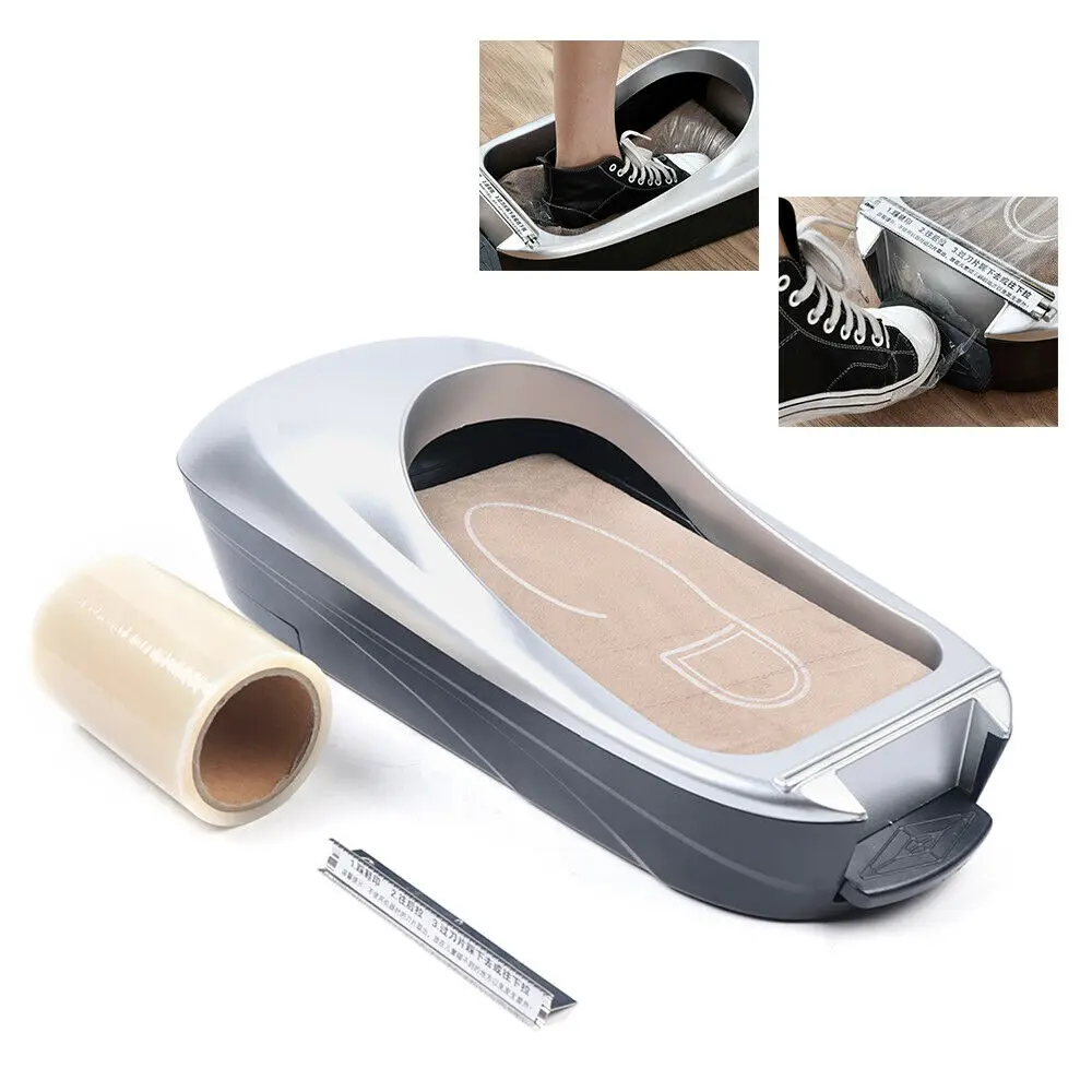 

Shoe Cover Machine with 100pcs Shoe Covers Disposer, Portable Shoes Boot Cover Dispenser for Home Office Supermarket Factory Lab