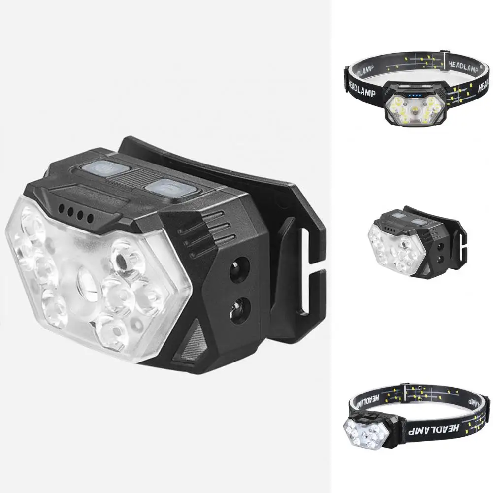 

Practical ABS Rechargeable Super Bright Head-Mounted Flashlight Headlamp Camping Supplies LED Headlight Camping Headlamp