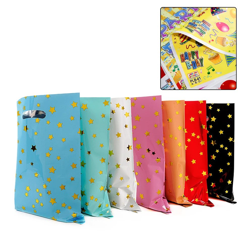 Sacs Cadeaux 12 PCS Sac Cadeau Papier Kraft Coloru00e9s Pochette