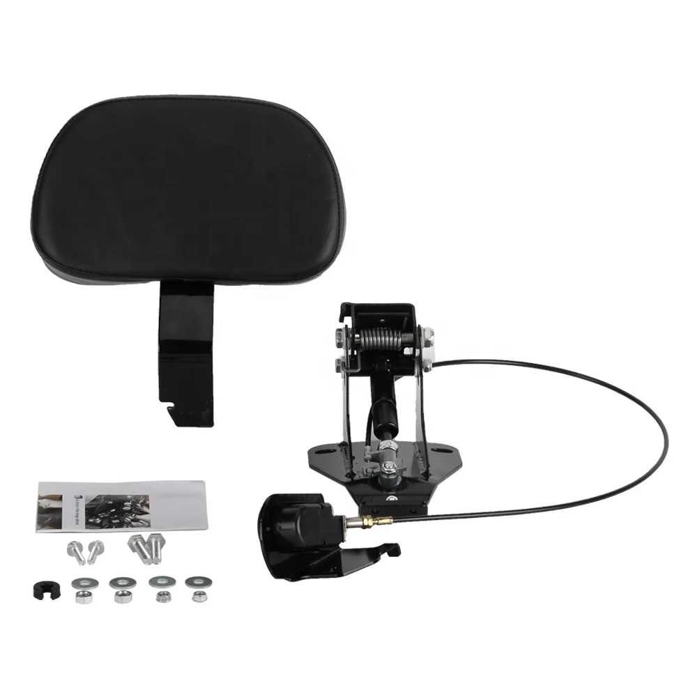 

Motorcycle Center Driver Rider Backrest With Adjustable Mounting Kit For Harley Touring Models 2009-2019 Road King FLHR