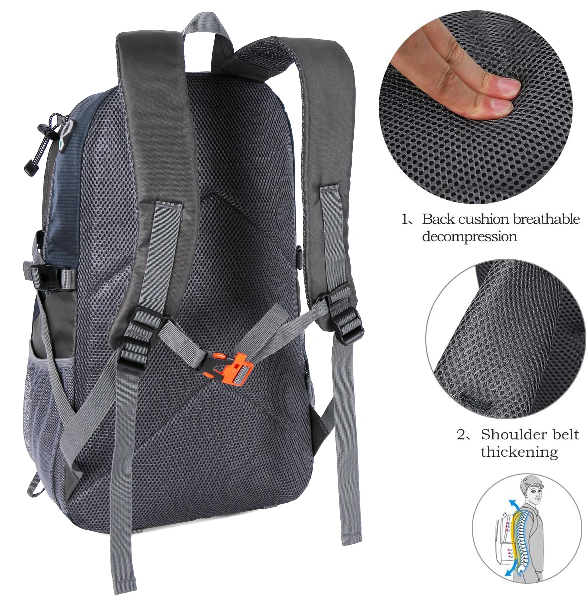 ★MUCENT★ 2ポケットナイロンビッグバックパック Amazon.com: Z-MGKISS Big Backpack for Travel, 52L Large Anti