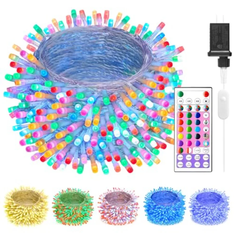 Christmas Lights Color Changing 22 Colors 600 LED Fairy String Lights with RemoteTwinkle Fairy Lights Indoor with 12 Lighting M