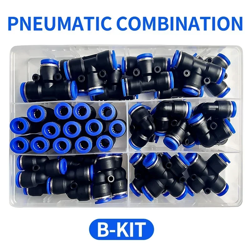 공압 커넥터 키트 호스 파이프 튜브 공기 압축기 부품, PU, PE, PZA, PY, PV, PG, PK, 8mm, 6mm 외경