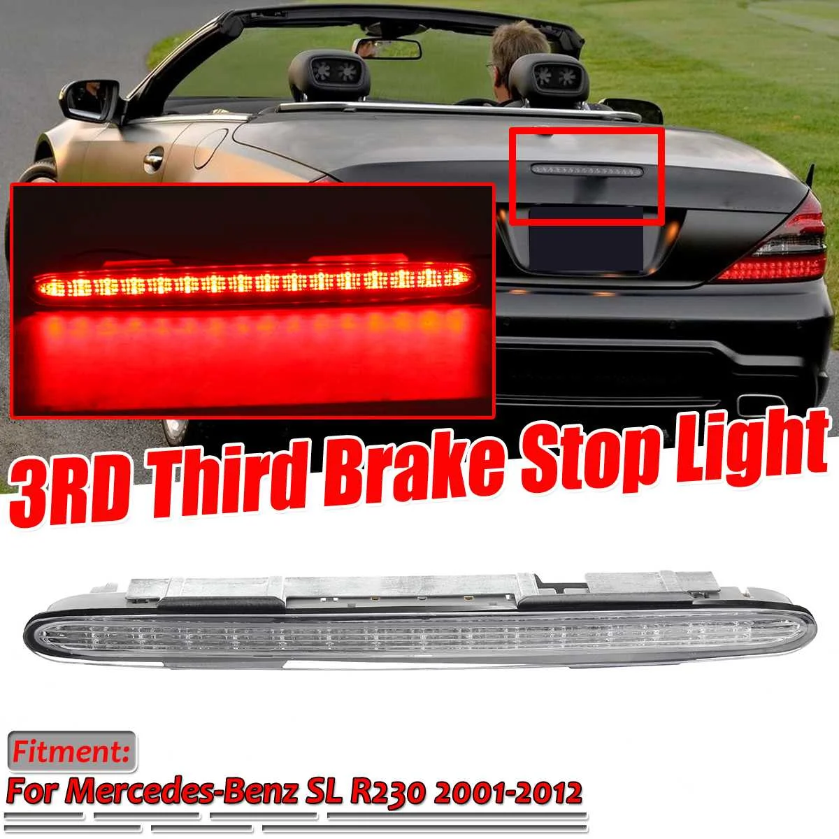 Alto Livello R230 Led Terza Luce Freno Posteriore Led Auto Luce Stop Freno Posteriore Lampada Per Mercedes Per Benz Sl R230 2001-2012 150163009