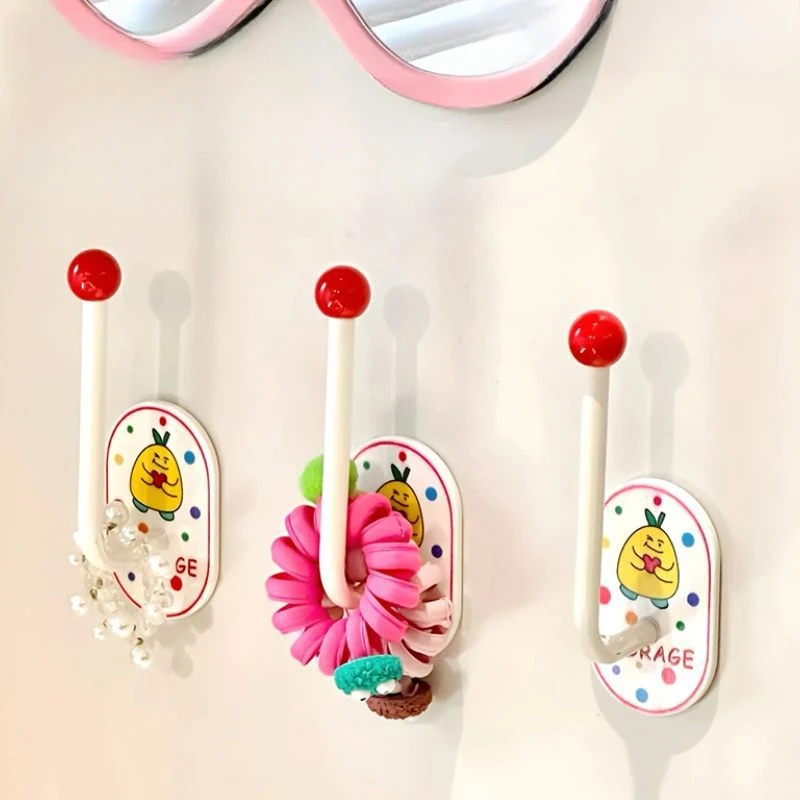 Hair ring headband sticky hook bathroom storage rack hair clip rubber band headband hook jewelry hair rope storage rack plastic