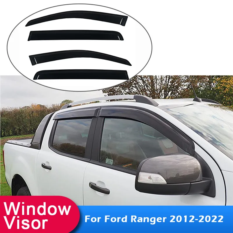 Visiera Per Finestra Weathershields Weather Shields Per Ford Ranger 2012-2022 Wiltrak Ford Ranger Raptor T6 T7 T8 Xl Xlt Px Px2 Px3