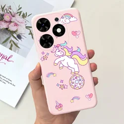 Sunflower Pattern Soft Silicone TPU Jelly Phone Case - Fashionable Protective Bumper Cover - Tecno Spark Go 2024 (Dark Brown)
