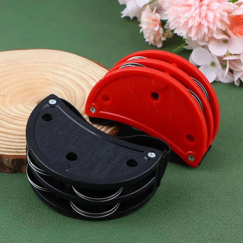 

1Pc Foot Tambourine With Steel Jingles Foot Jingle Drum Children Rattle Drum Percussion Musical Instrument Accompaniment Parts