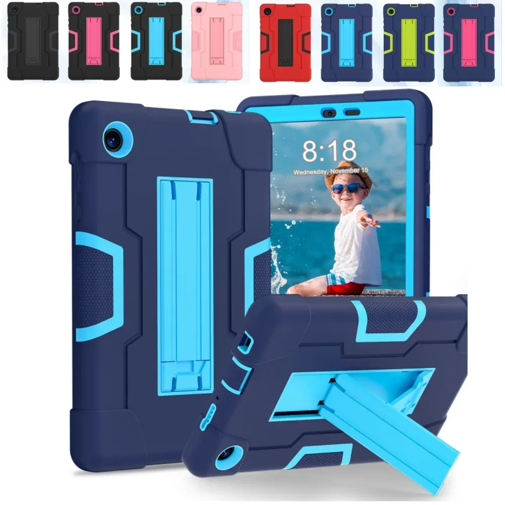 Rugged Shockproof Tablet Case with Built-in Kickstand and Pen Slot