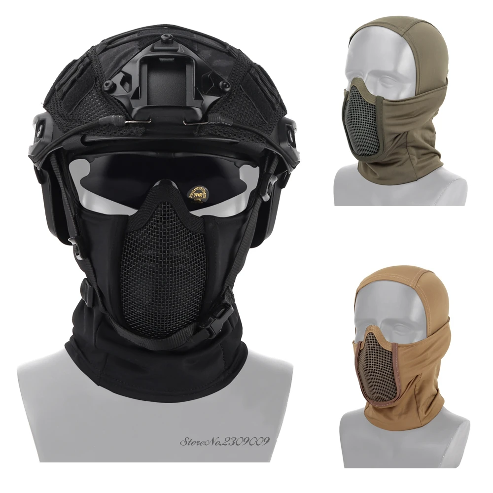 Tactical Balaclava Headgear Airsoft Paintball Half Face Mask Outdoor