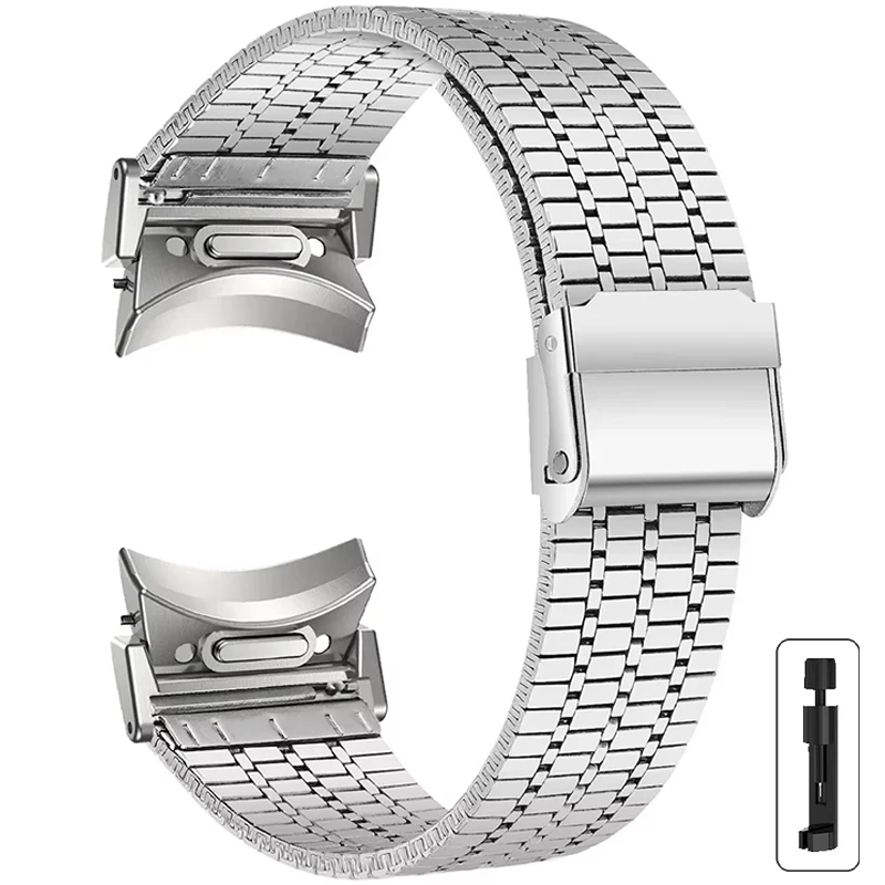 Elegant Stainless Steel Metal Watch Band Bracelet - No Gaps Design