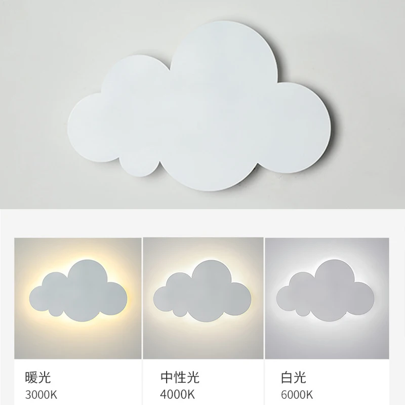nuvens lâmpadas parede acrílico & ferro minimalista