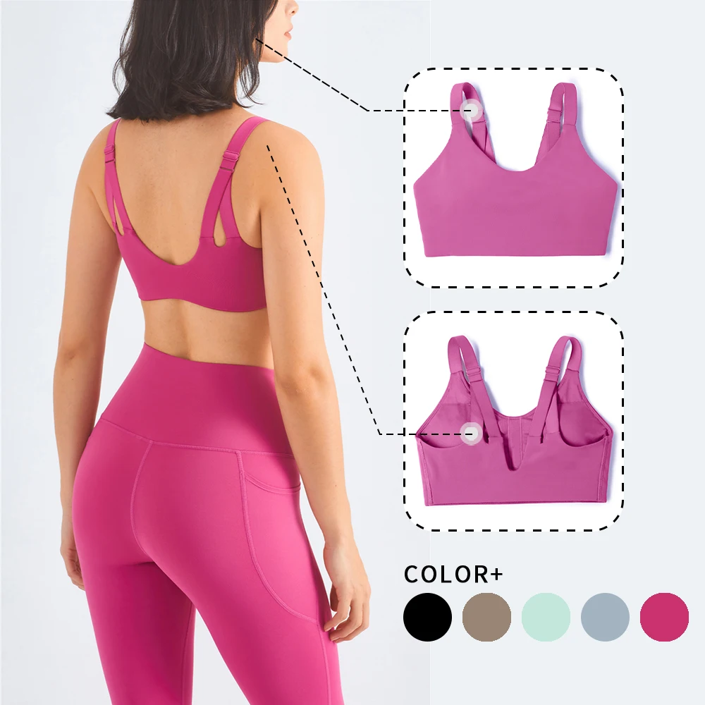 

WISRUNING Adjustable Shoulder Straps Sport Bra for Women Yoga Top for Fitness Female Workout Underwear Sportswear for Gym Outfit