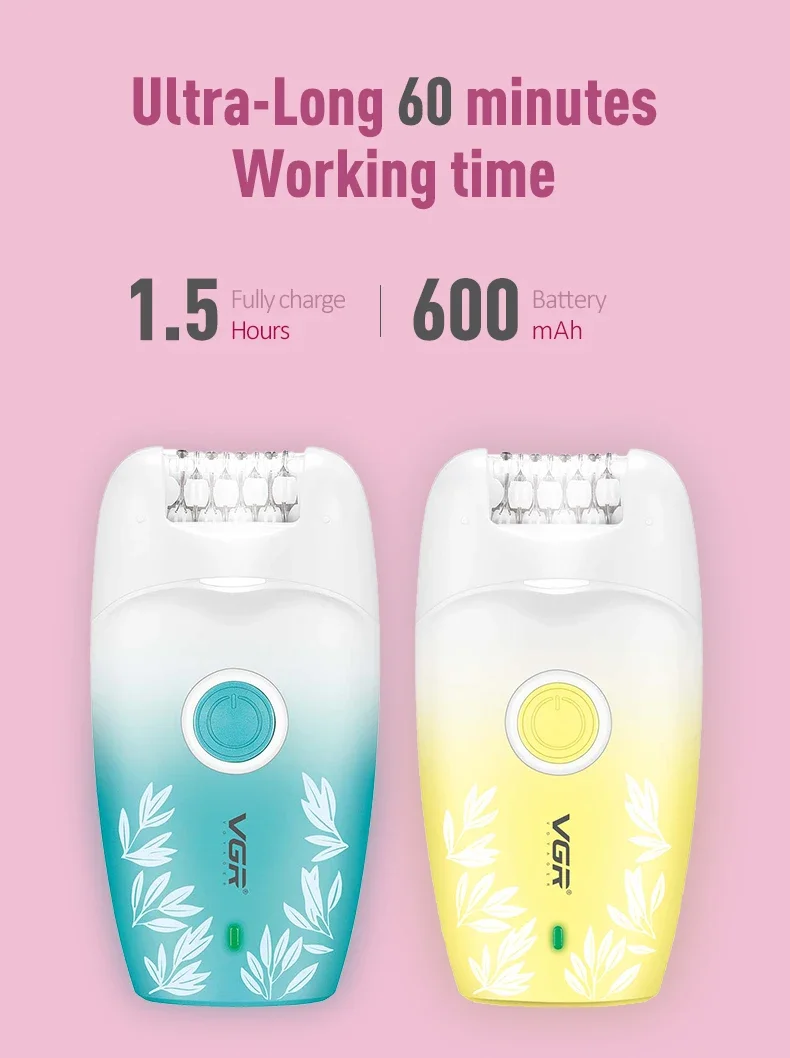 Description Picture 5 of itemVGR Hair Remover Professional Epilator Rechargeable Female Epilator Plastic Trimmer Digital Display Hair Remover Women V-738