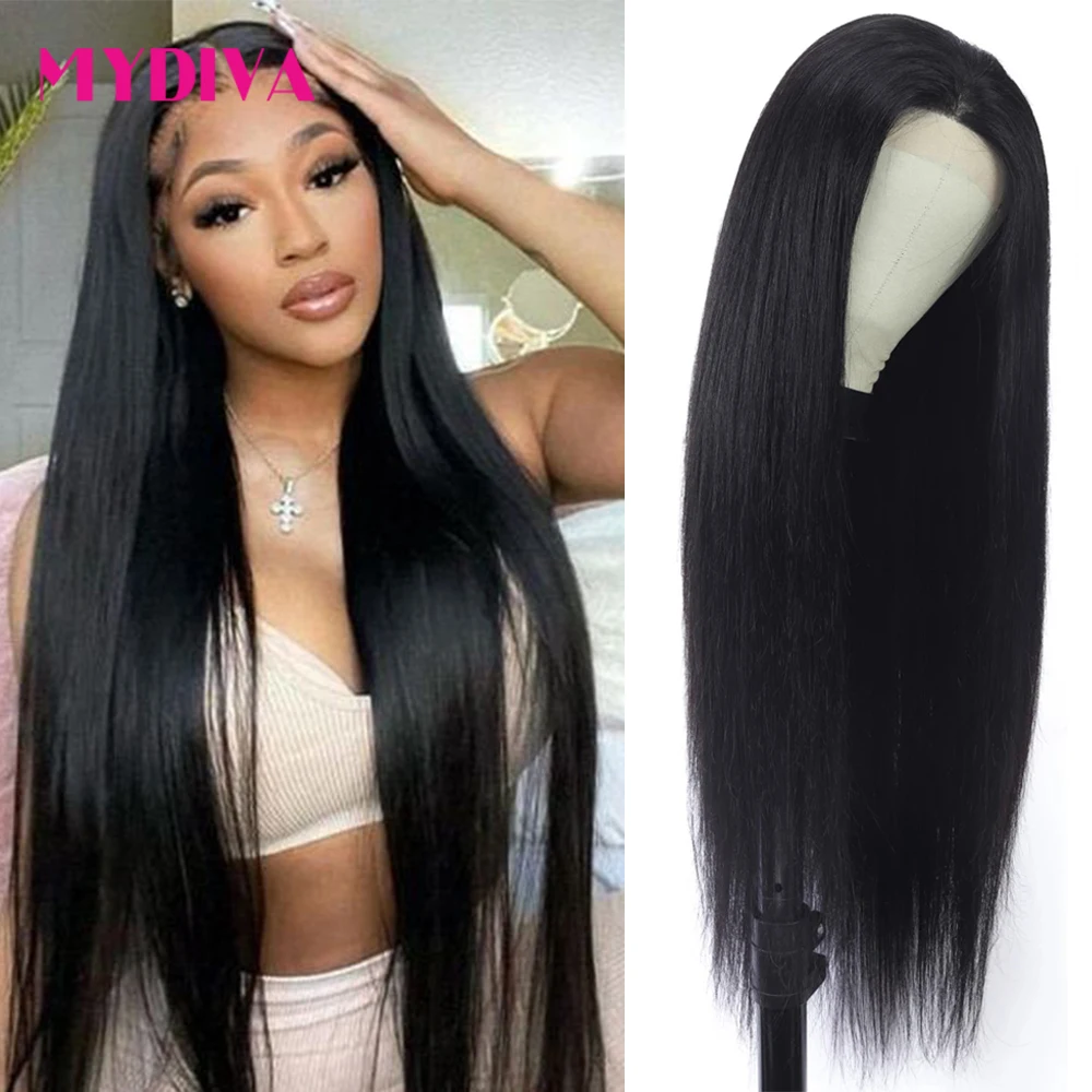 

30 32 Inch Straight Lace Front Wig Glueless Brazilian Bone Straight Lace Front Human Hair Wig For Women 13x6 Hd Transparent Lace