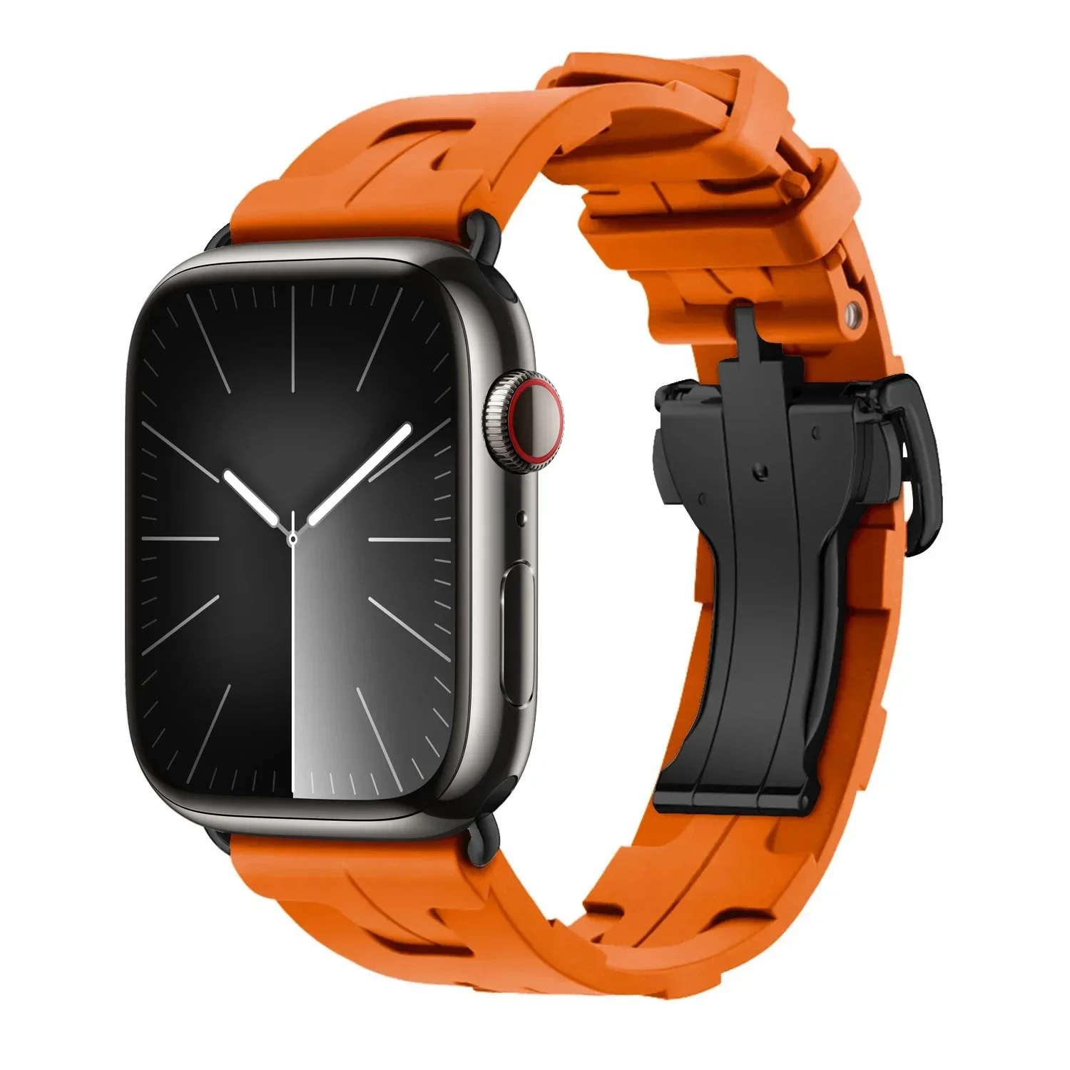 Kilim Single Tour Silicone Watch Strap with Logo and Folding Buckle
