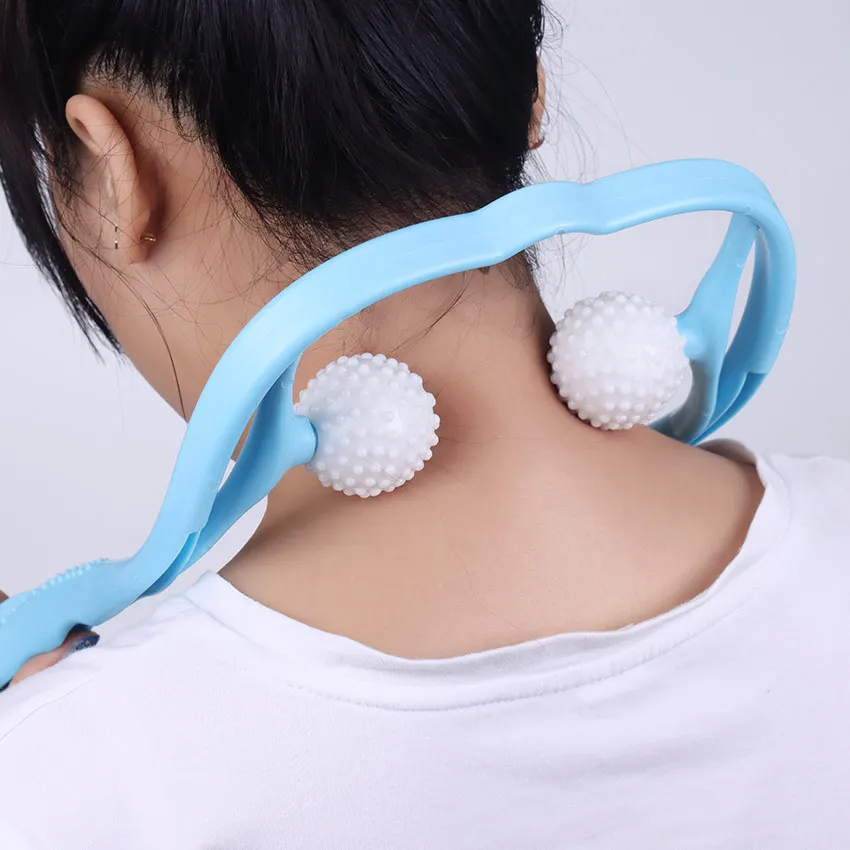 1PC Plastic Pressure Point Relieve Neck Roller Massage Clip For