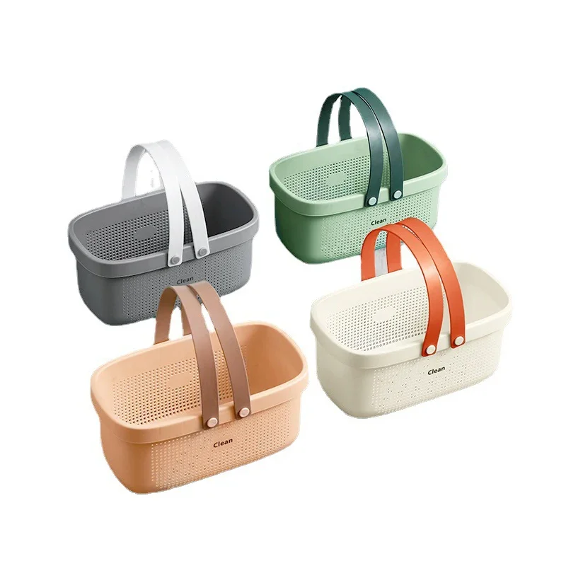 Shower Caddy Bath Basket, Plastic Organizer, Storage Tote with Handles Toiletry Bag, Bin Box for Bathroom, Kitchen, Dorm Room