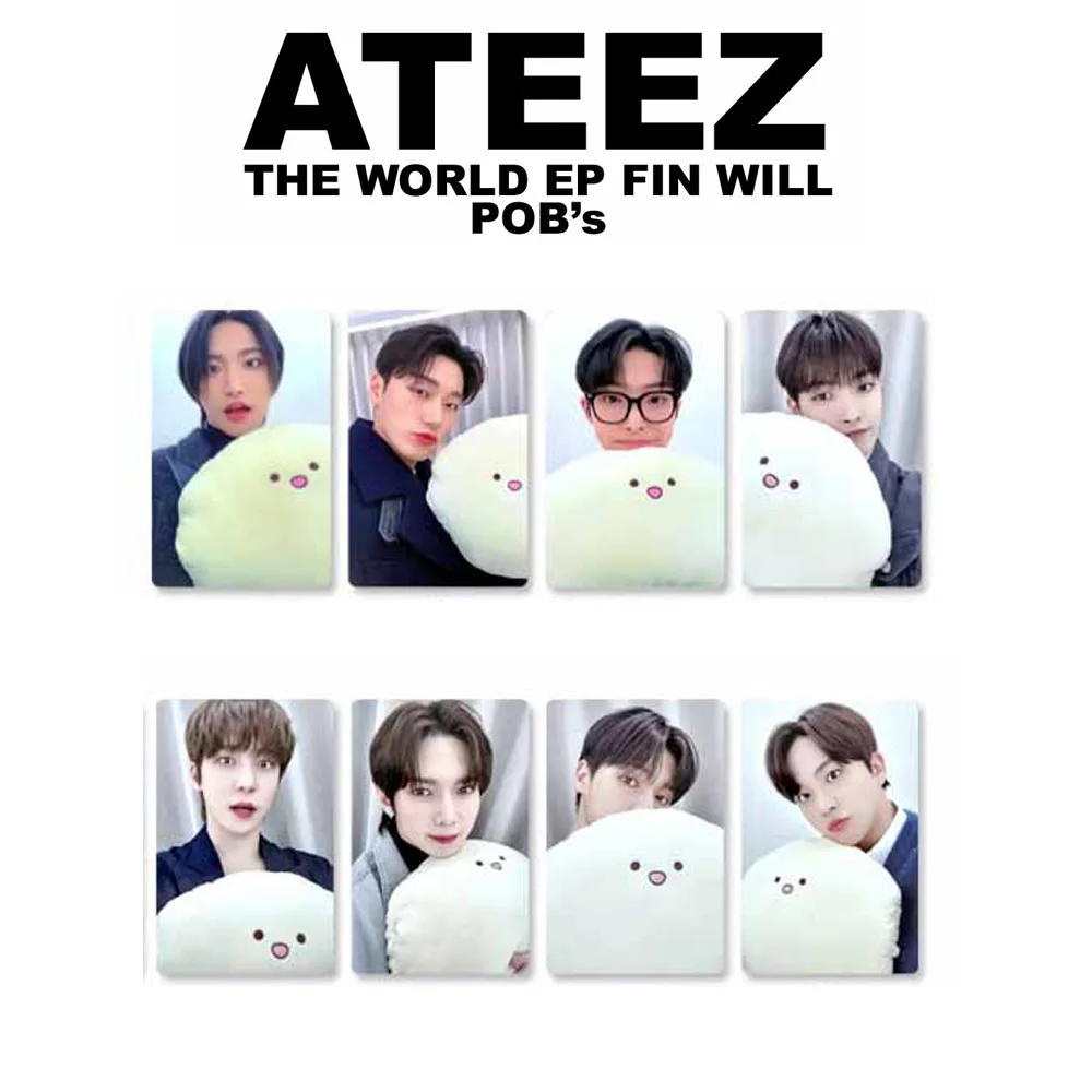 8 Pz/Set Kpop Idol Ateez Lomo Cards The World Ep Fin Will Photobars Pob Mus Icart Cartolina Per La Collezione Di Fan