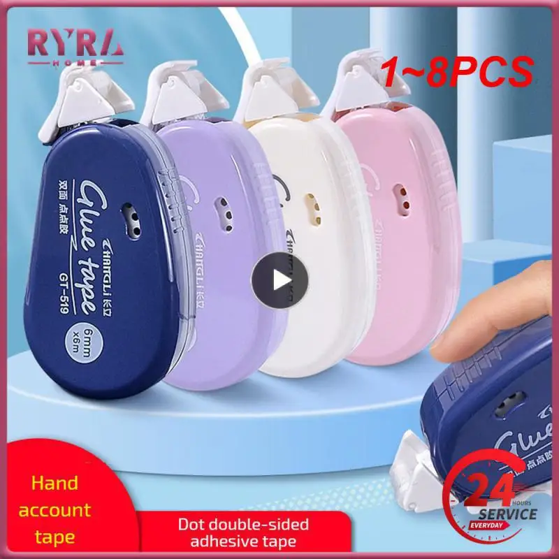 

1 ~ 8 шт. 6 м * 6 мм двухсторонний клей для скрапбукинга коллажа фотоальбома школьные канцелярские принадлежности ролик