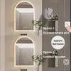 Backlit Smart LED Bathroom Mirror: 36 x 24 Inch Arched Dimmable 3 Colors Anti-Fog Lighted Mirrors with Time Temperature - CRI95 5