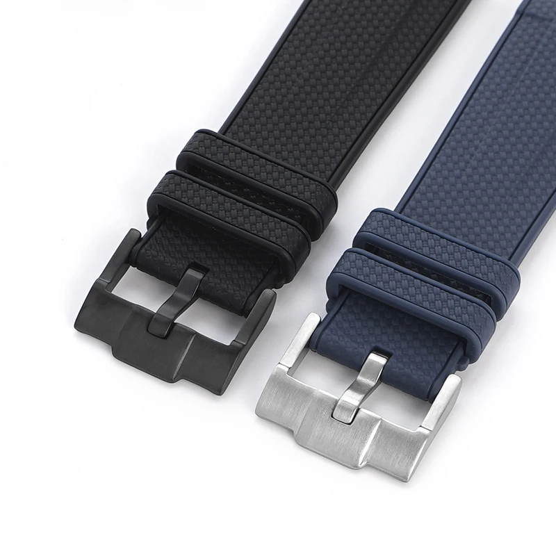 Waterproof Liquid Silicone Strap with Stainless Steel Buckle - Quick Release Replacement Watch Band