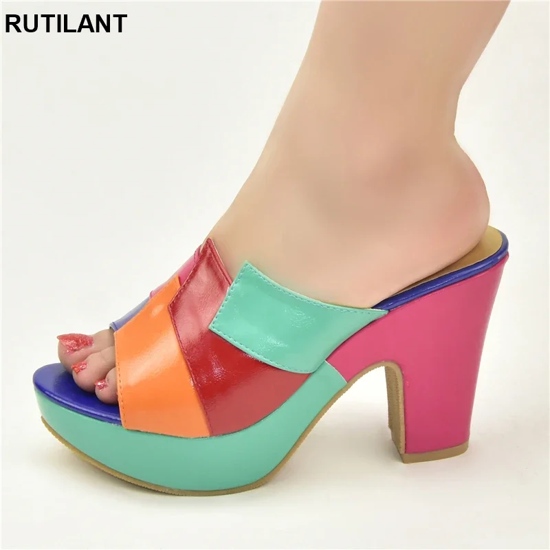 

Новинка 2023, дизайнерские туфли-лодочки в африканском стиле, модные женские Роскошные туфли, женская обувь больших размеров 42 43, туфли с открытым носком на каблуке