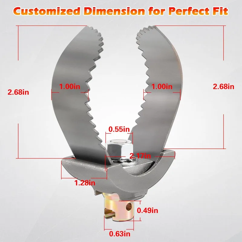 52822 T-232 3 Inch C Cutter Cable Coupling Drain Cleaning Tool For 3/8&rdquo; & 5/8&rdquo; Drum Including C-4 C-6 C-7 C-9 & All IW Cables