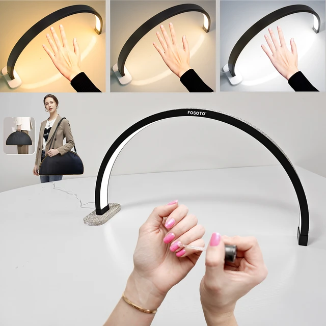 Fosoto 30 Inch Table Nail Lamp With Diamond 40w Led Half Moon