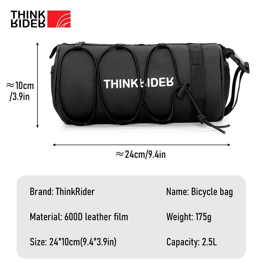 ThinkRider borsa da manubrio borse da bicicletta telaio borsa a tracolla borsa a tracolla portatile multifunzione accessori per bici - immagine 2