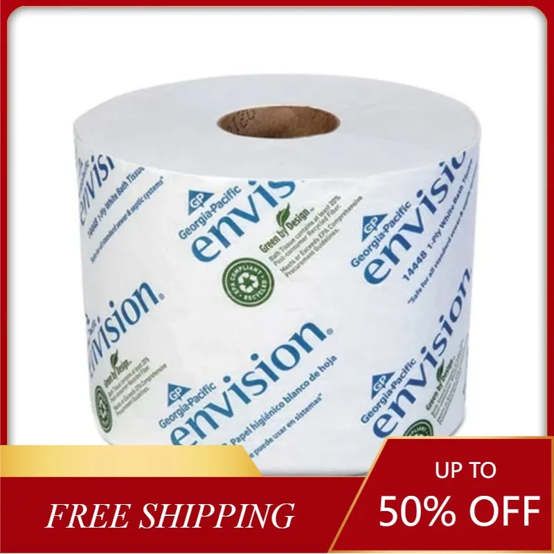 

NEW Pacific Blue Basic High-Capacity Bathroom Tissue Septic Safe, 1-Ply, White, 1,500/Roll, 48/Carton, Toilet Paper US