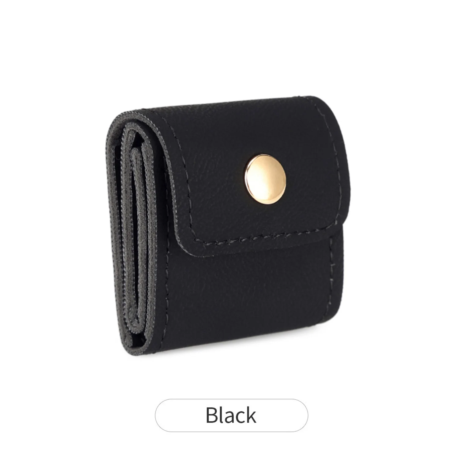 Compact PU Leather Travel Jewelry Organizer with Multi-Pocket Design