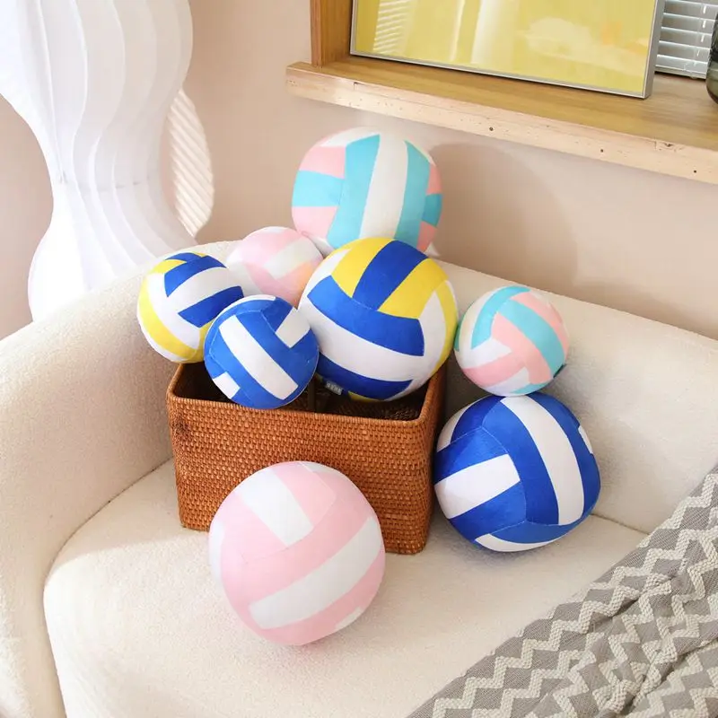 Kawaii Simulation Volleyball Ball Plush Toy Cute Basketball Pillow Football Doll Accompany Soft Kids Toys for Girls Boys Gifts ins hot creative simulation insect plush toys soft cartoon isopod nap pillow back cushion birthday gifts doll for kids girls