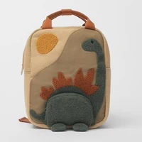 New Embroidered Kids Backpack Cute Cartoon Dinosaur Girls Boy Backpack Canvas Kids Schoold Bags Kindergarten Children's Backpack 2