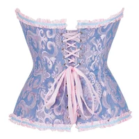 Women's Vintage Floral Lingerie Jacquard Corset Top - Image 3