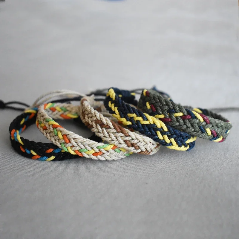 Bracelet Jewelry Ethnic Thread Bracelet Retro Handmade Boho Multicolor Braided String Cord Woven Braided Bohimia Friendship Bracelets Women Men
