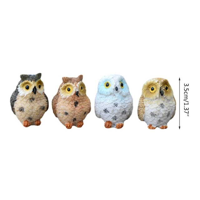 Miniatűr Gyanta Éjszakai Bagoly Figura Tündérkert Mini Állati Szoborjáték Mikrokerülethez Edények Moha Terrárium Dekoráció - Image 6