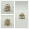100 pcs pure white helmet head Figure Building Block Model accessories Toys for children minifigures 4
