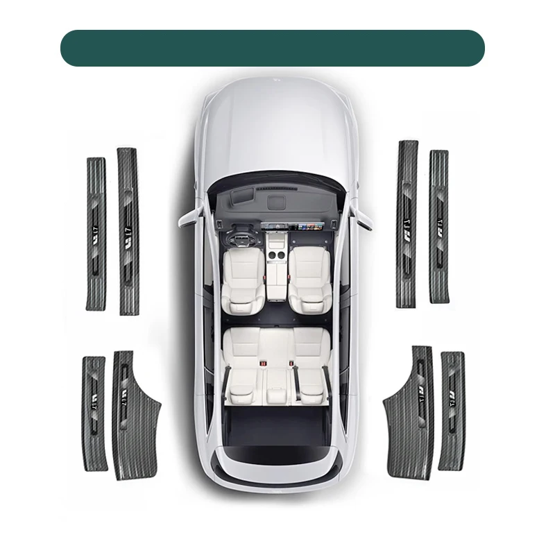 thumbnail image 1 of Pegatina protectora de acero inoxidable para puerta interior de coche, accesorios para automóvil, para Li Lixiang L7 2022 2023 2024, 1 of 5