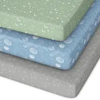Lot de 3 draps de lit bio pour bébés garçons et filles, drap de matelas neutre respirant en jersey pour lit de bébé, matelas pour tout-petit, doux 3