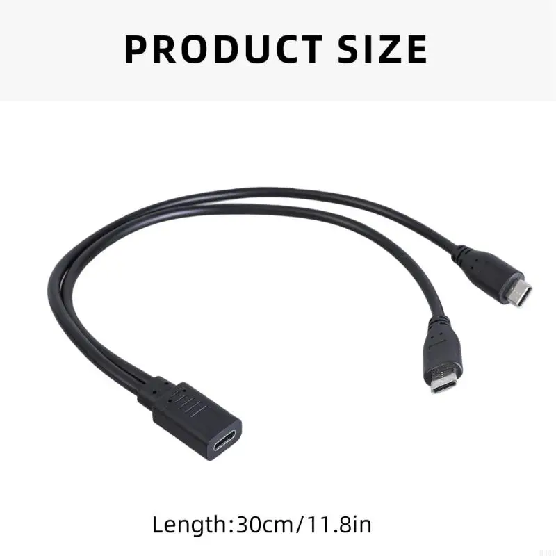 USB Charging Cable USB Type C Splitter Y Cable 1 Female to 2 male Extension Cord Power Adapter Converter for PC mobile phone Car Charging