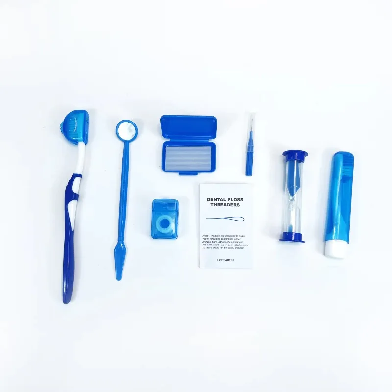 1Set Orthodontic Care Kit Teeth Whitening Tooth Brush Interdental Brush Dental Flosser Oral Dentist Tools