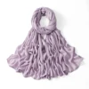Châles en coton rayonne pour femmes musulmanes, Hijab Modal, écharpe unie, grande taille, Turban islamique, bandeau 190x85cm