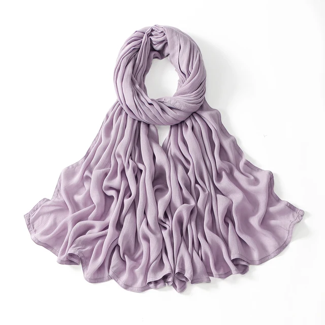 Châles en coton rayonne pour femmes musulmanes, Hijab Modal, écharpe unie, grande taille, Turban islamique, bandeau 190x85cm