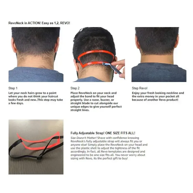 1pcs Red Neck Trimming Ruler Styling Template Comb Haircuts Shaving Template Salon Family Back Shape Hair Styling Tools