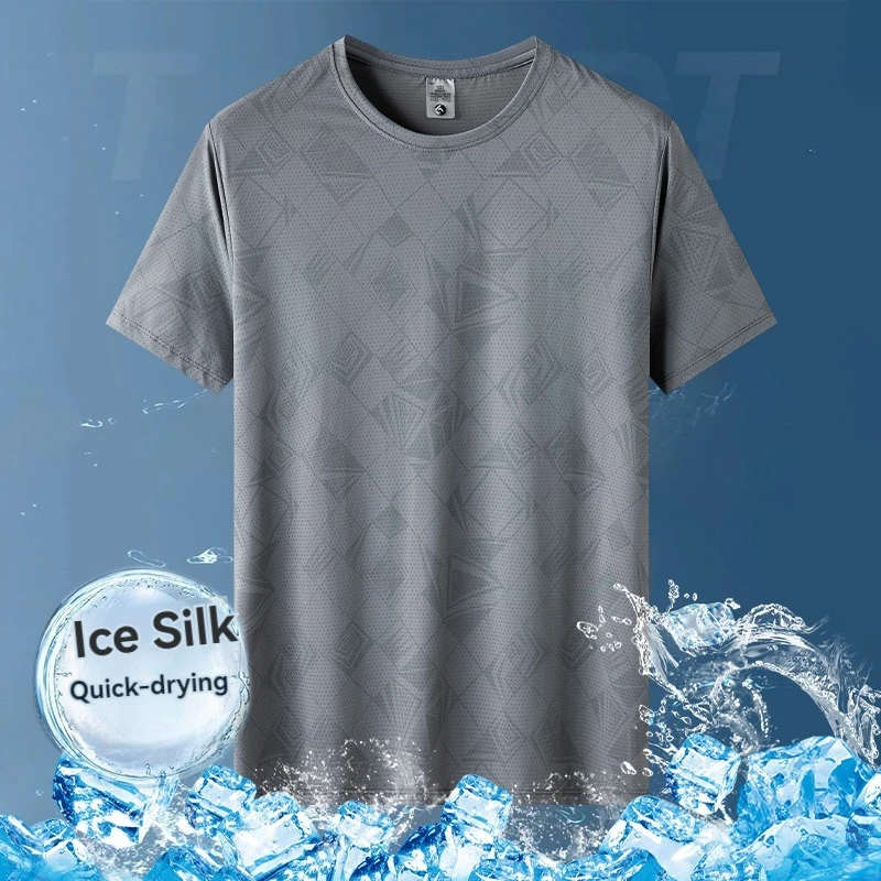 تي شيرت كاجوال بأكمام قصيرة للرجال والنساء مسامي م...